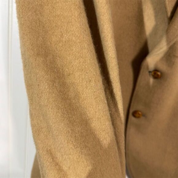 Vintage Étienne Caron Camel Hair Wool Blazer 42R Tan Sport Coat Made in Korea - Picture 5 of 14